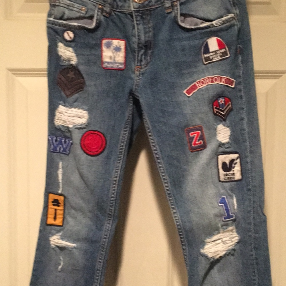 ZARA patch jeans - Picture 2 of 5